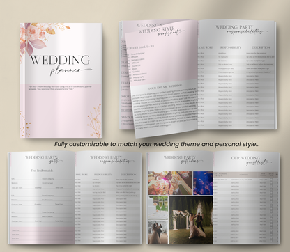 Wedding Template | Editable Printable Planner & Checklist