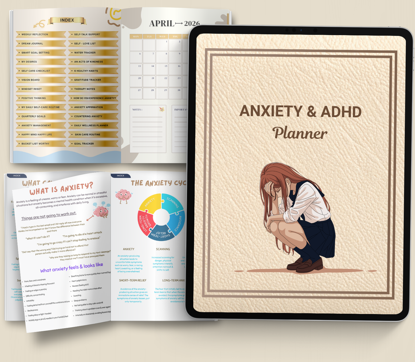 Anxiety and ADHD Planner | Daily Mental Health & Focus Organizer