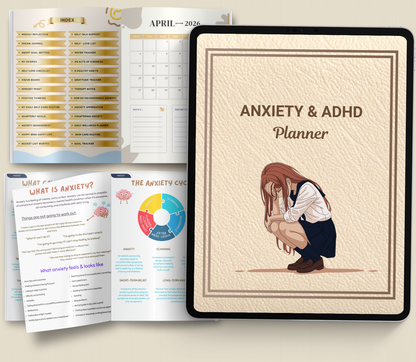 Anxiety and ADHD Planner | Daily Mental Health & Focus Organizer