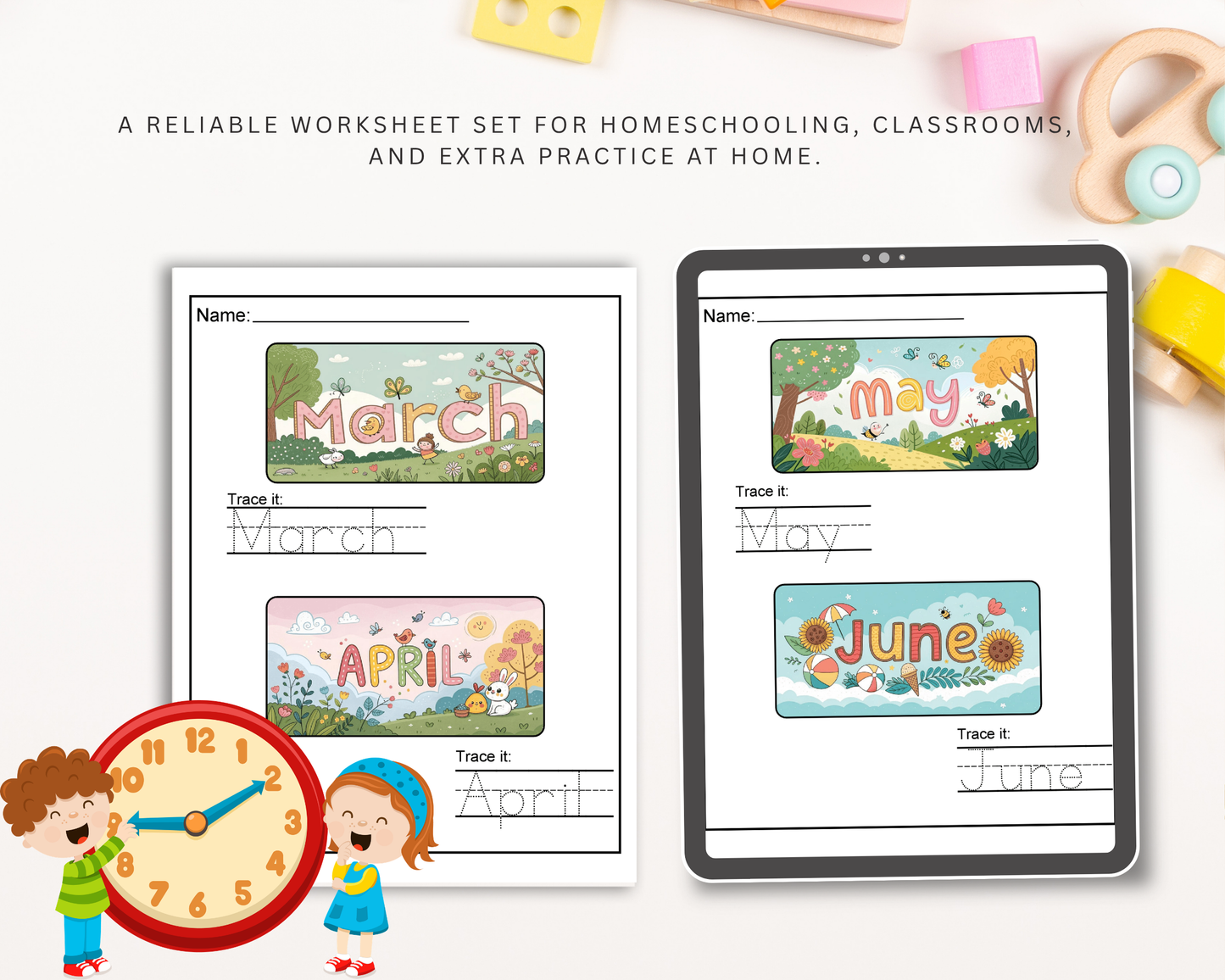 Days, Months & Seasons Worksheets for Kids | Printable Calendar & Time Learning Activities