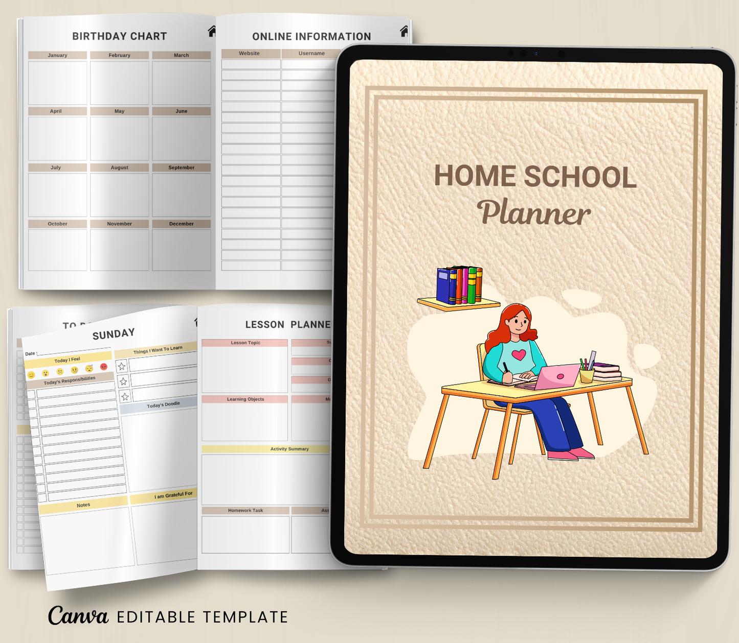 Home School Planner | Printable Lesson & Daily Schedule Organizer