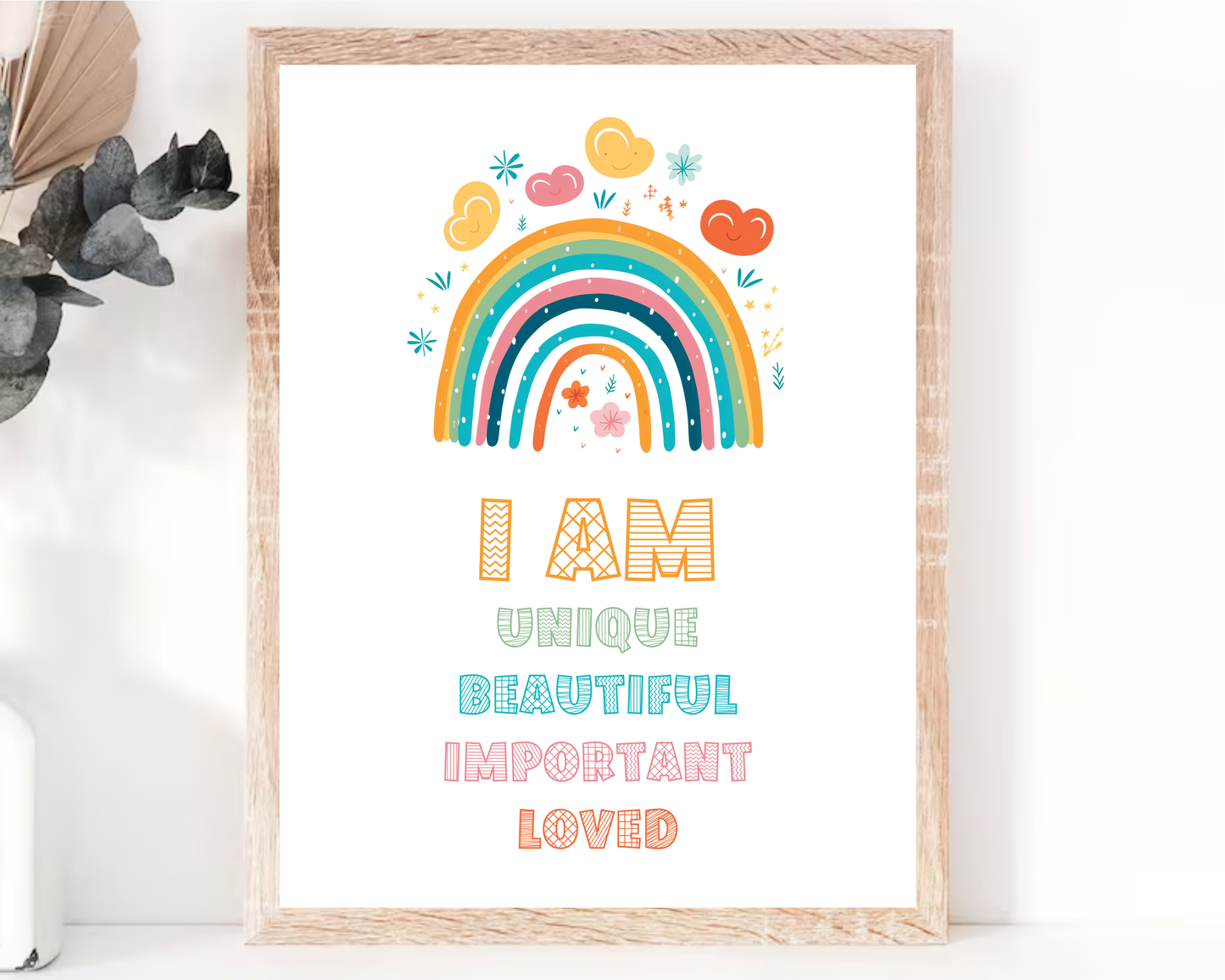 Positive Affirmations for Kids Wall Art | Inspirational Kids Posters, Confidence Building Quotes, Growth Mindset Printable Decor