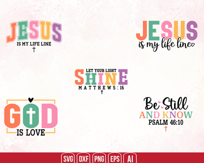 Christian Sticker Bundle | Faith-Based Printable Stickers for Journaling & Bible Study