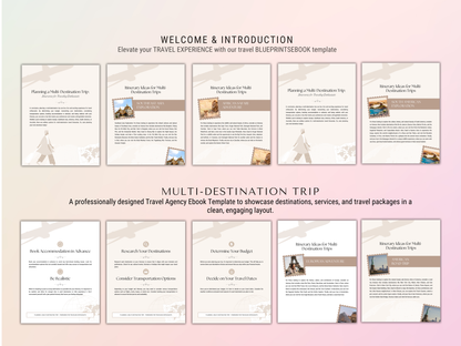 Multi-Destination Trip Planner | Printable Travel Itinerary Organizer