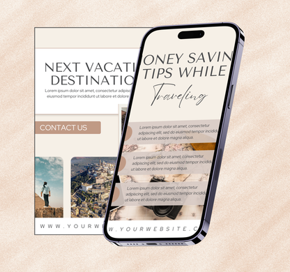 Travel Agent Instagram Post Template | Editable Social Media Canva Template