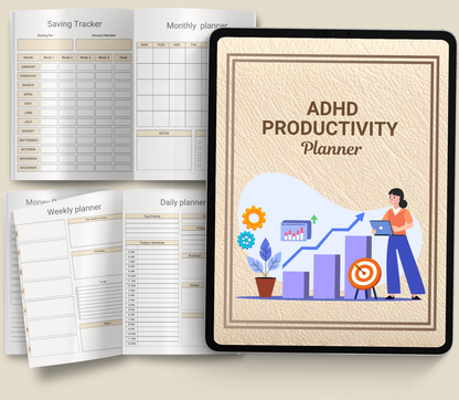 ADHD Productivity Planner | Printable Focus & Task Organizer