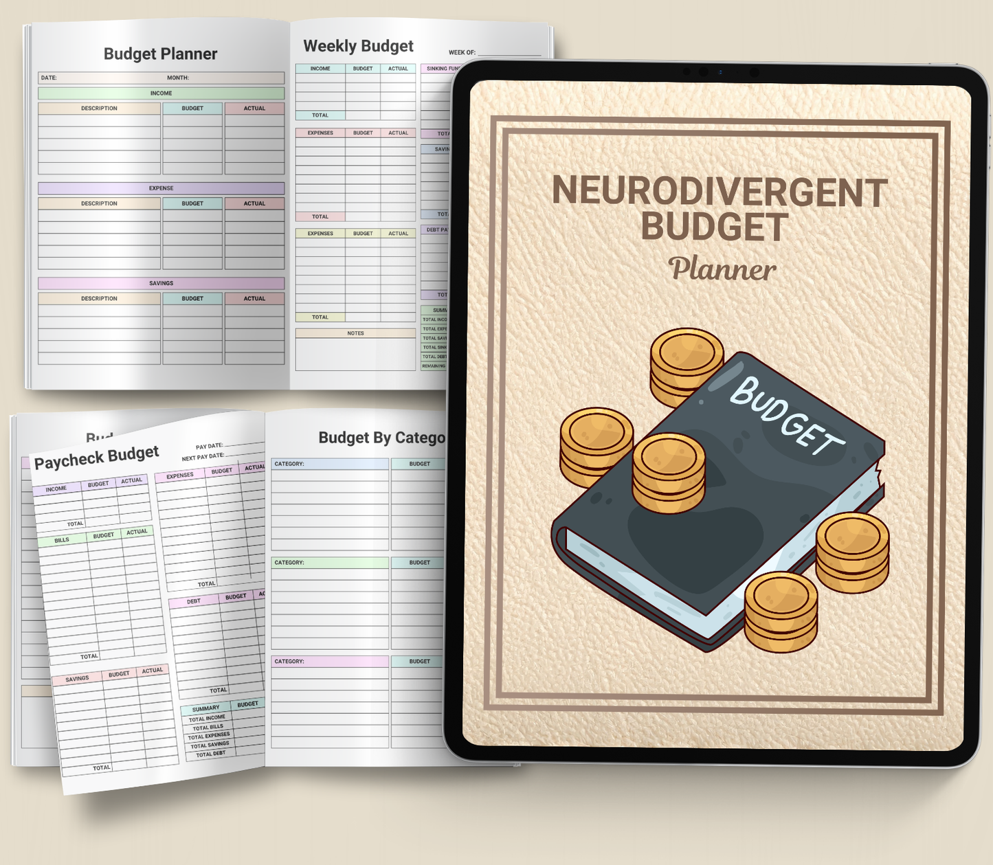 Neurodivergent Budget Planner | Printable Money & Expense Organizer