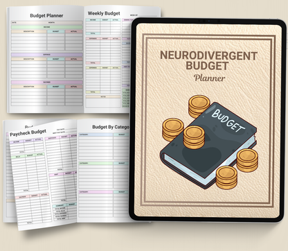 Neurodivergent Budget Planner | Printable Money & Expense Organizer
