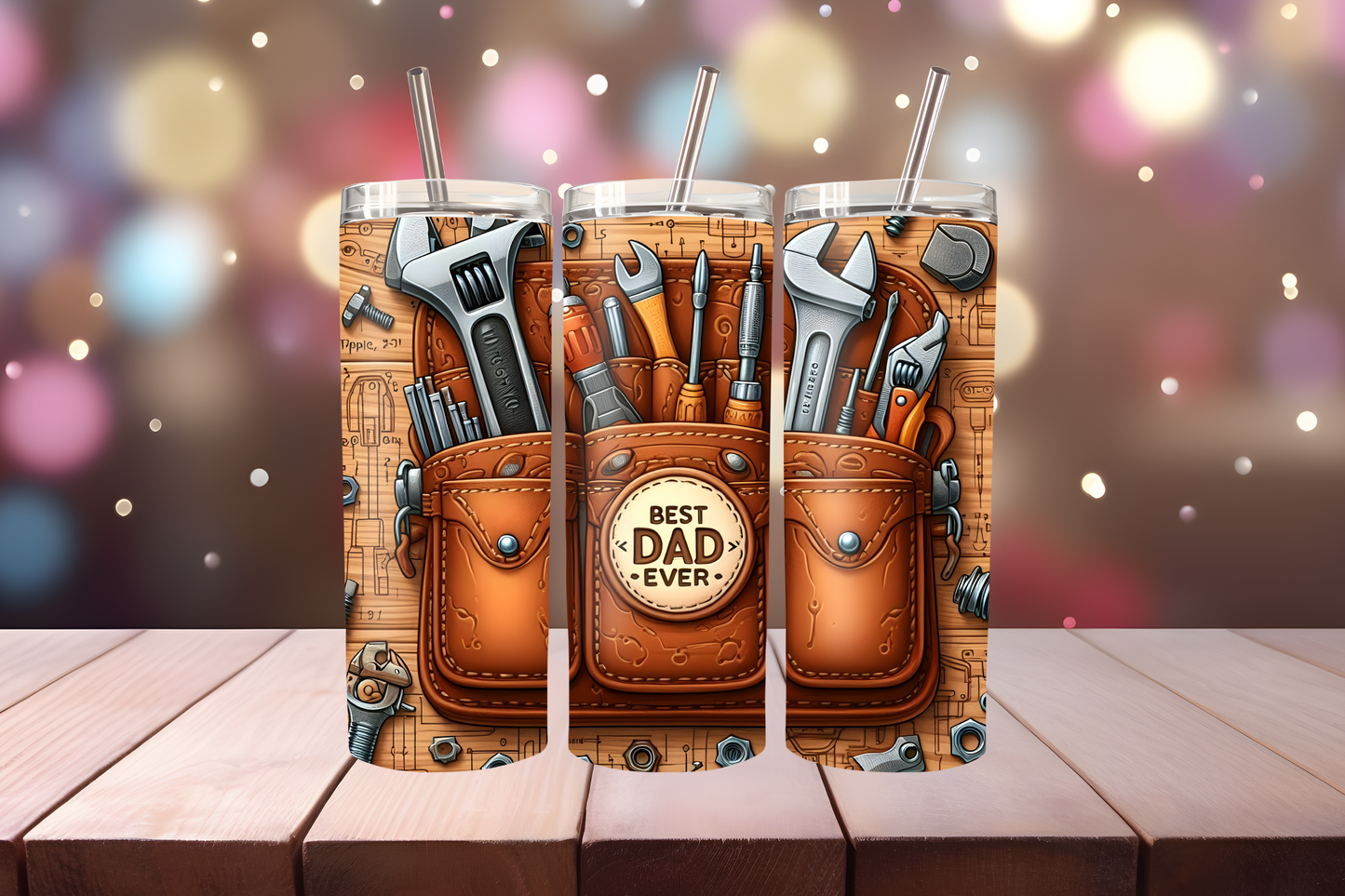 Best Dad Ever Tumbler Wrap PNG | Father’s Day Gift Design, 20oz Skinny Tumbler Sublimation, Dad Quote Tumbler Template