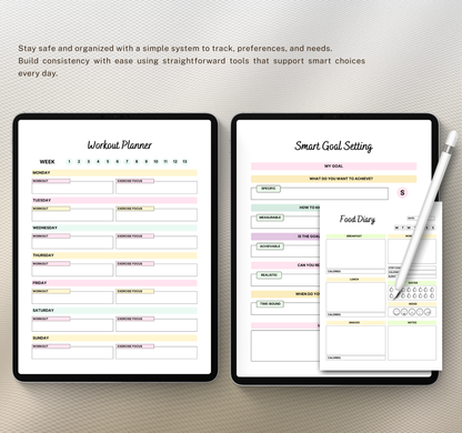Productivity Planner | Daily, Weekly & Monthly Digital Planner PDF