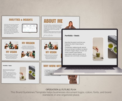 Social Media Portfolio | Editable Canva Media Kit Template for Creators & Influencers