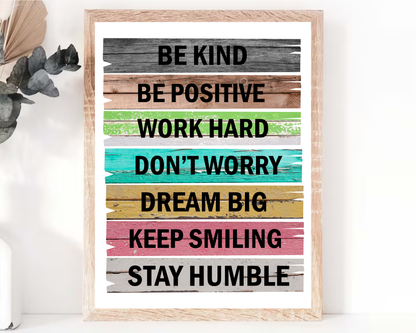Motivational Affirmation Quotes Poster | Inspirational Wall Art, Positive Affirmations Decor, Growth Mindset Printable Posters