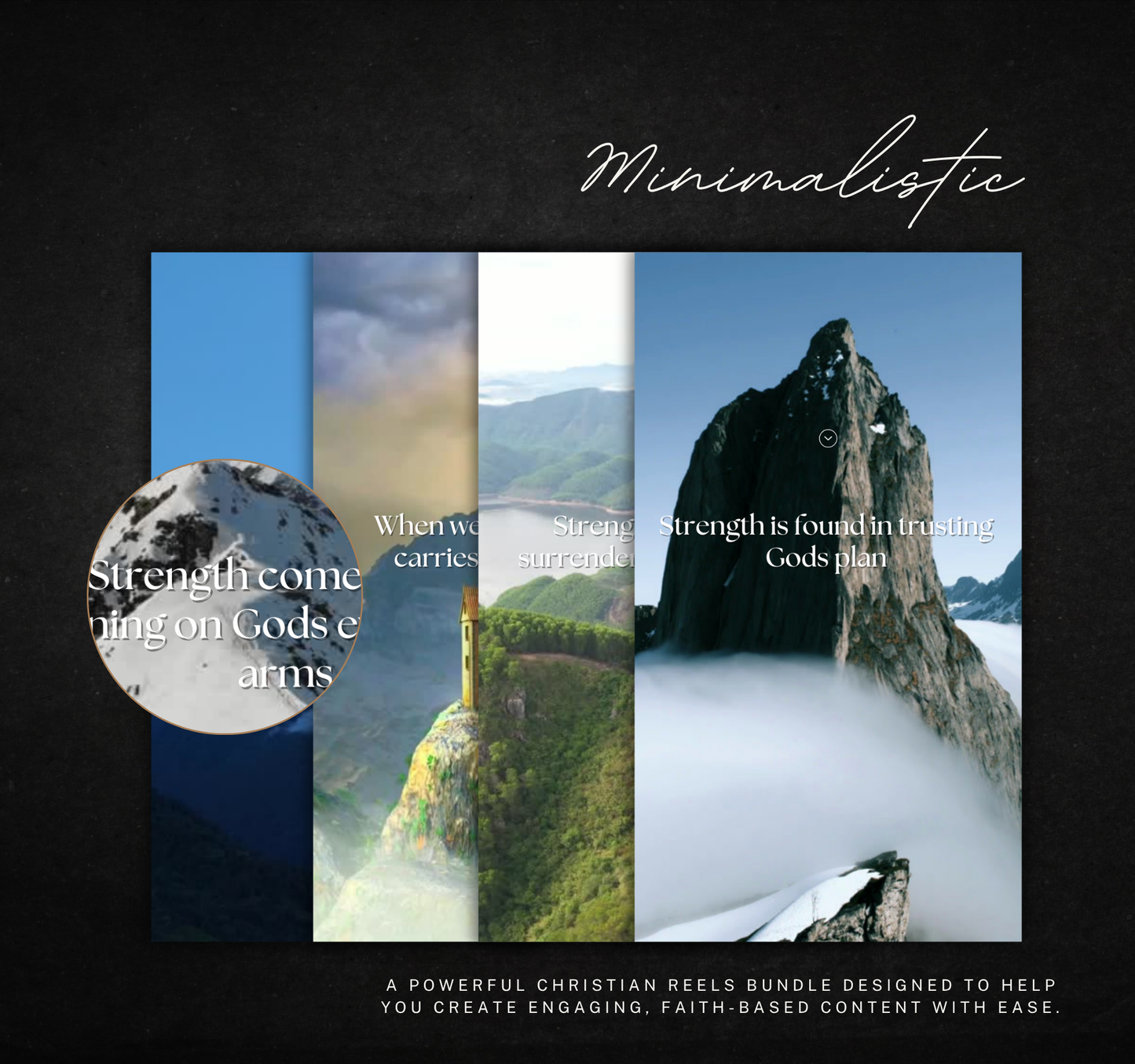 Christian Quote Reels Bundle | Strength in Times of Weakness | Faith-Based Inspirational Video Content