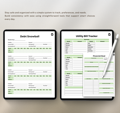 Income & Finance Planner | Budget & Money Management Digital Planner