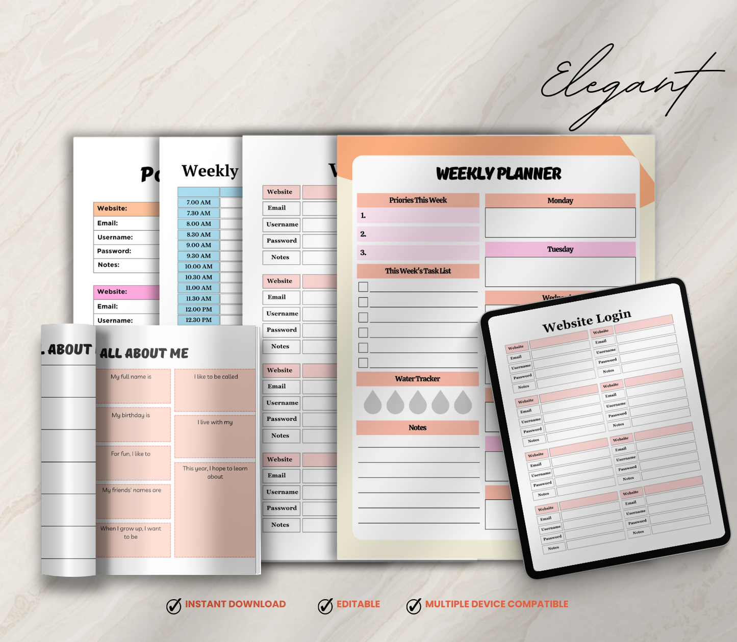 School PLR Bundle | Editable Canva Classroom & Student Resources Templates for Teachers