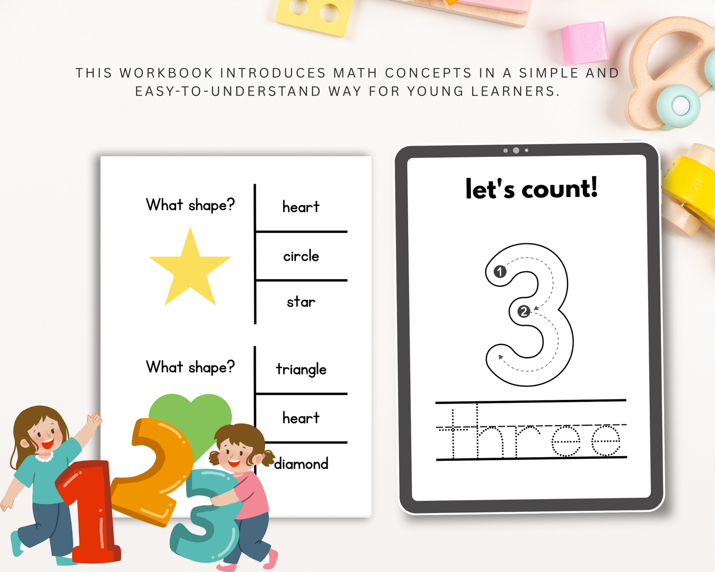 Math Activity Book for Kids | Printable Worksheets for Addition, Subtraction, Multiplication & Fun Learning