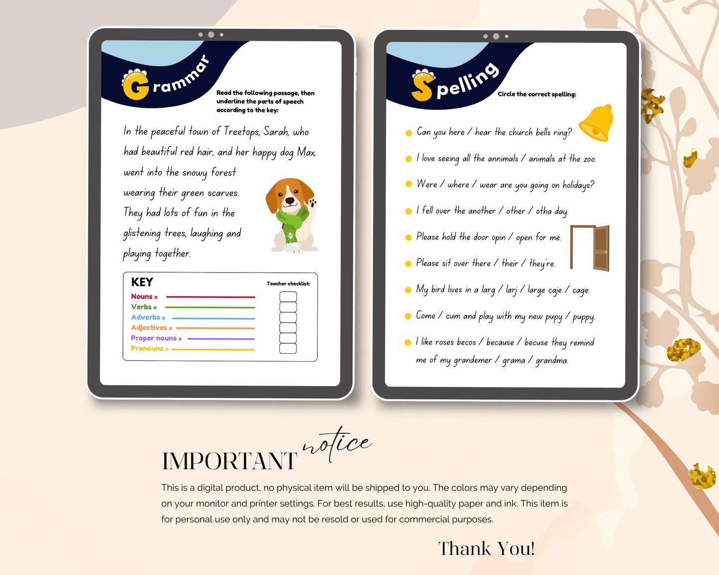 1st Grade English Workbook | Printable Reading, Writing & Grammar Activities for Kids