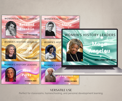 Women Leaders Flashcards | Printable Inspirational History Study Cards PDF