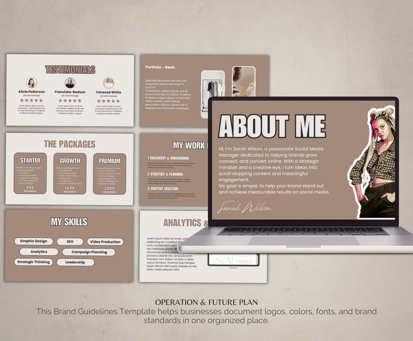 Social Media Portfolio | Editable Canva Media Kit Template for Creators & Influencers