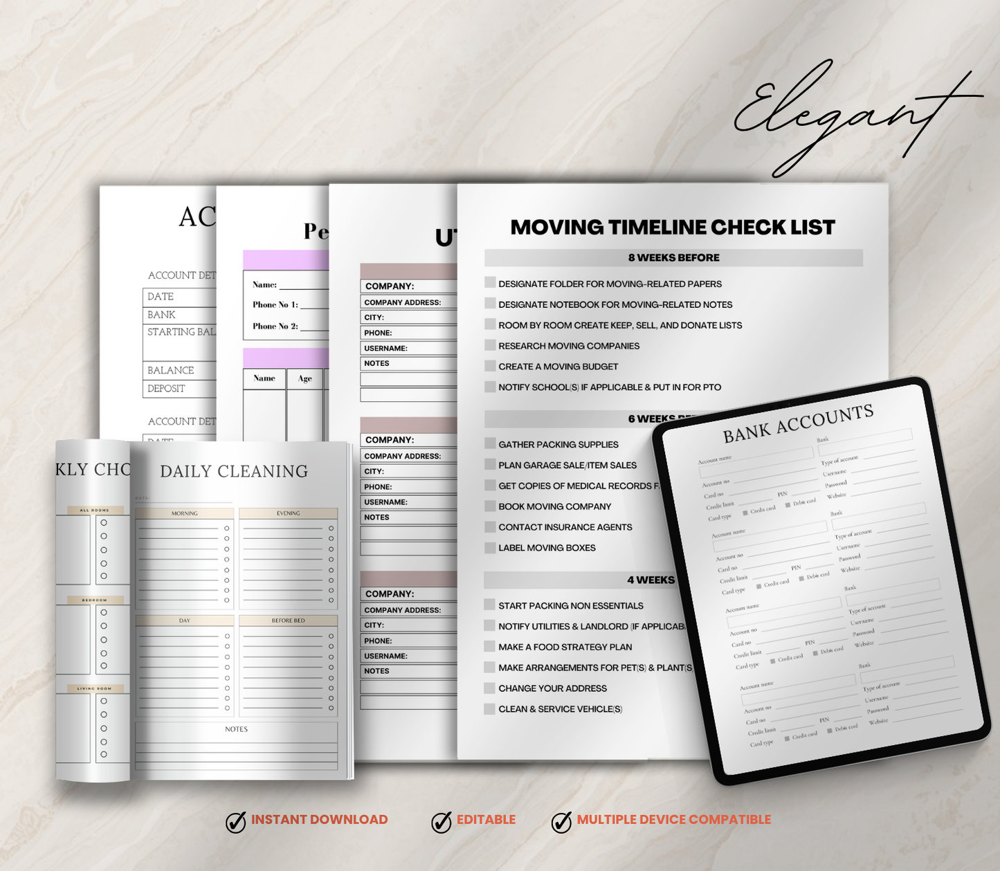 Home & Property PLR Bundle | Editable Canva Real Estate & Home Organization Templates