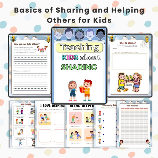 Basics of Sharing & Helping Others for Kids | Kindness Learning Printable Workbook