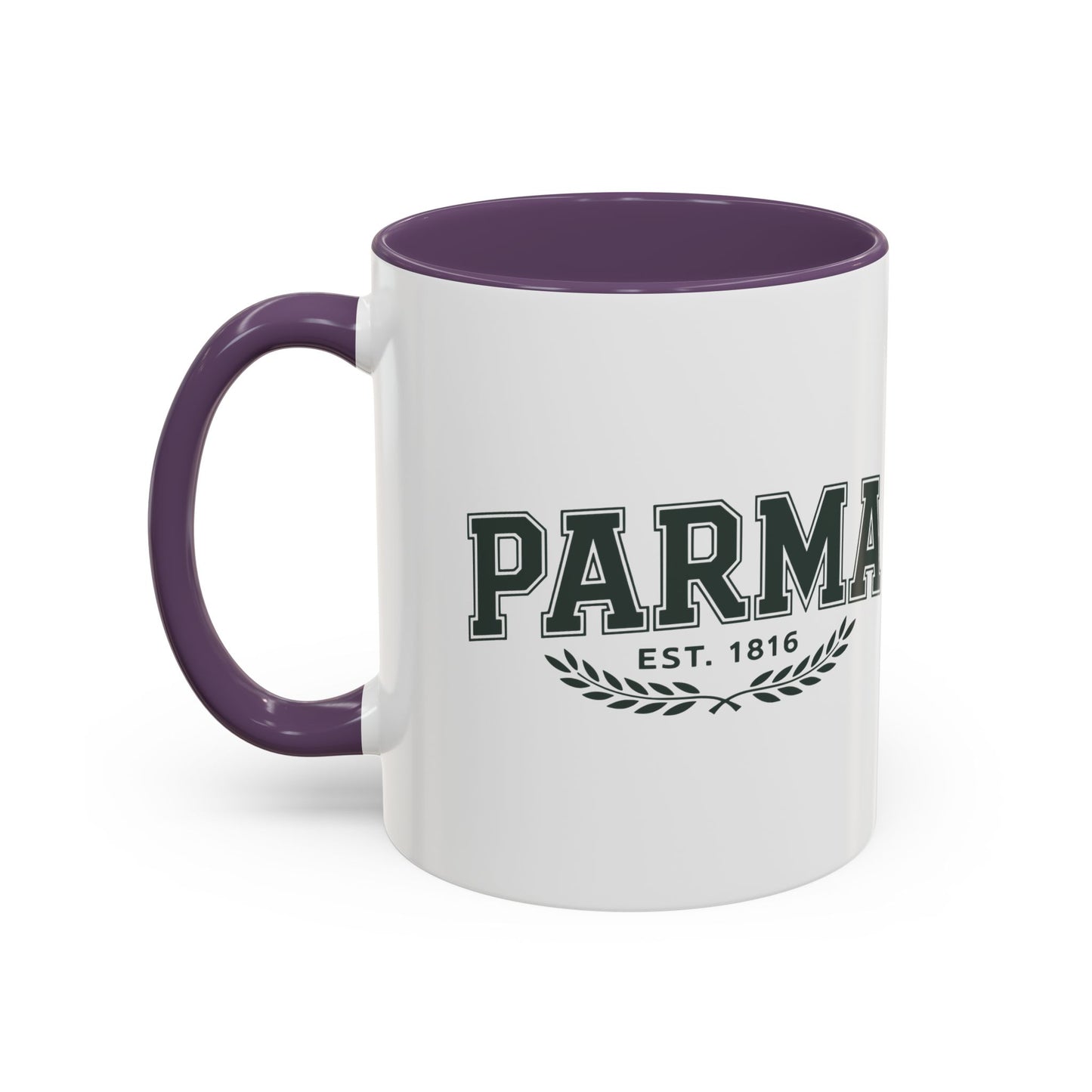 Parma Established 1816 Accent Coffee Mug — Vintage Collegiate Ceramic Coffee Cup