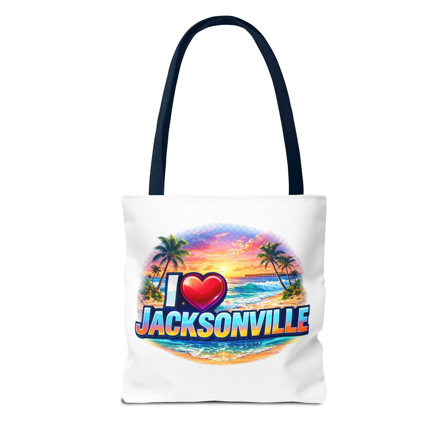 Jacksonville Beach Tote Bag – I  Jacksonville Sunset Graphic