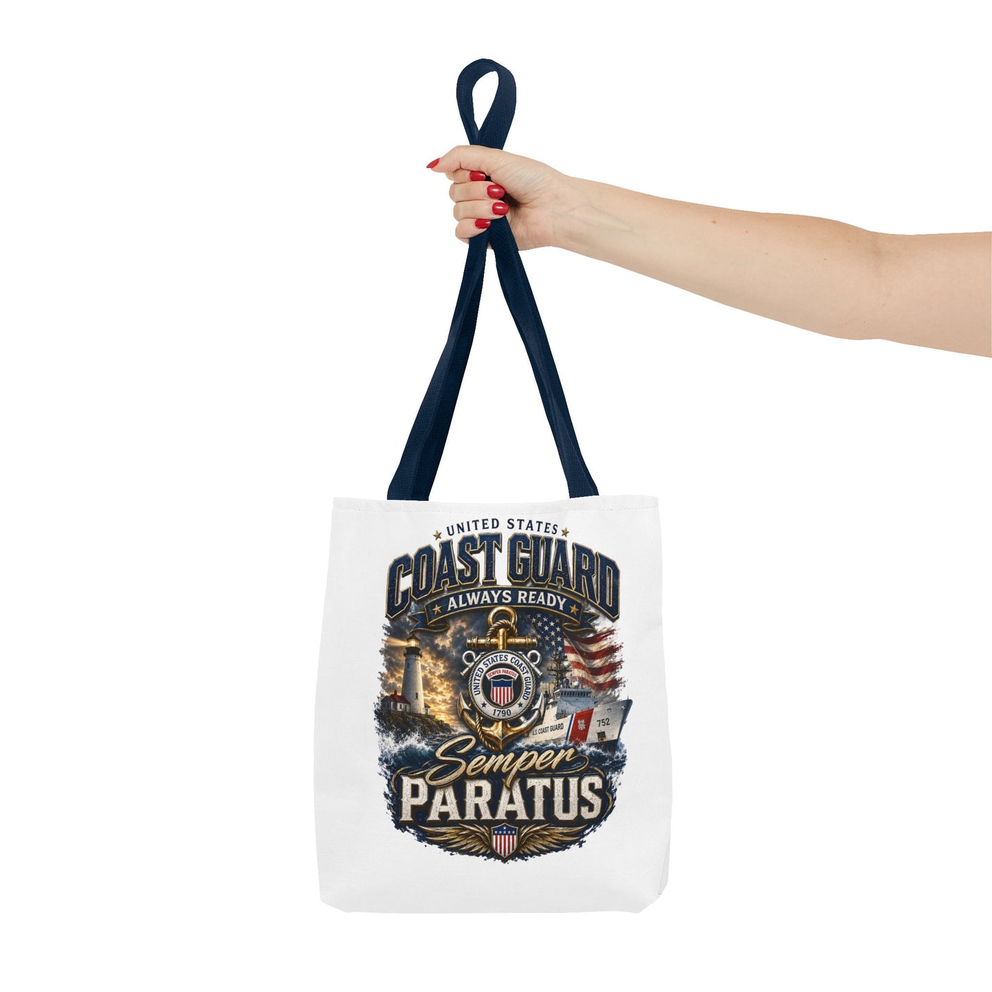 Coast Guard Semper Paratus Tote Bag – U.S. Coast Guard Patriotic Beach & Everyday Carry