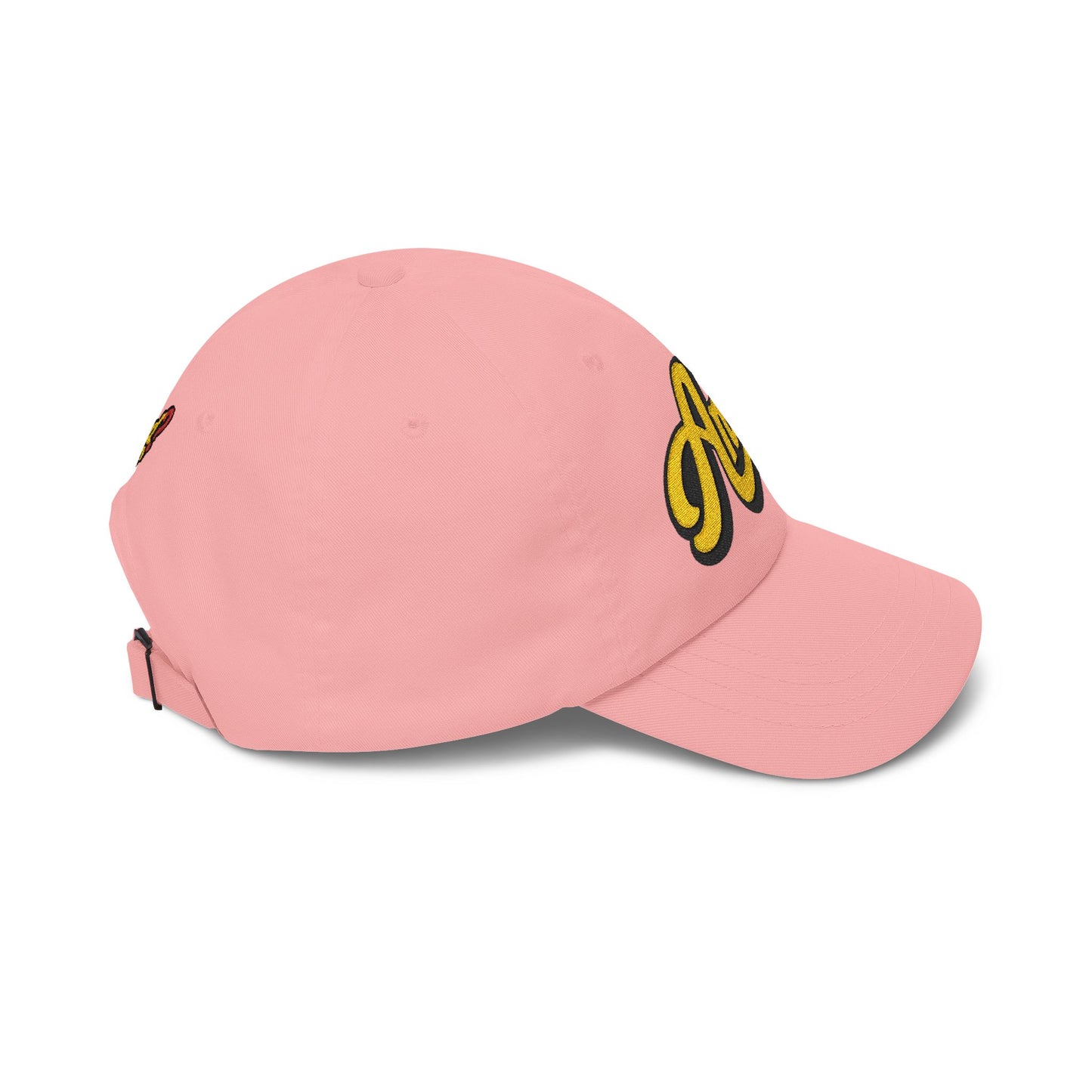 Dad Cap with Retro "And?" Script Embroidered Patch