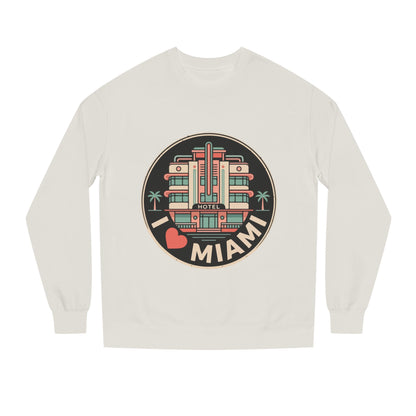 Miami Art Deco Sweatshirt — I Love Miami Vintage Hotel Crewneck
