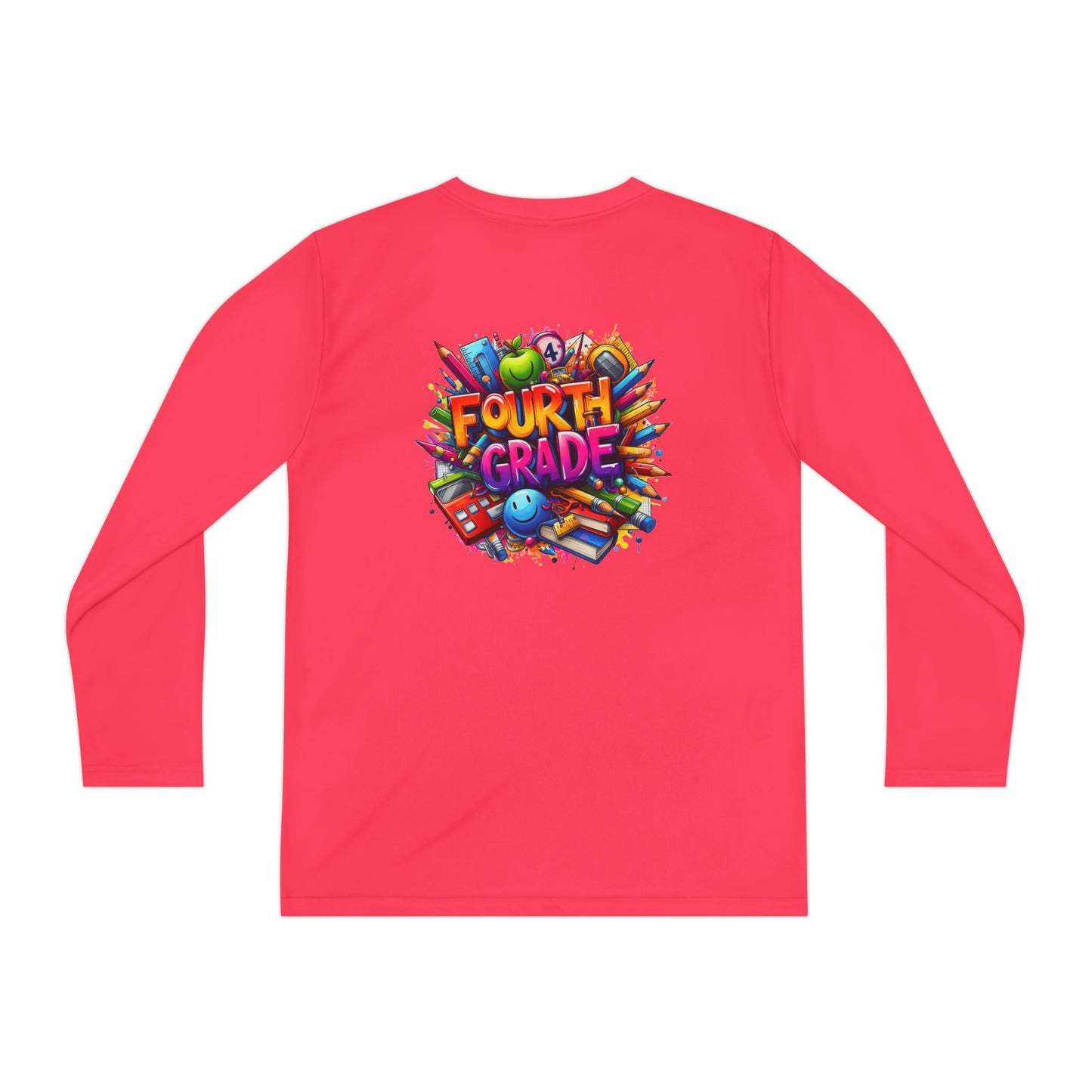 Fourth Grade Long Sleeve Tee — Colorful School Kids Shirt