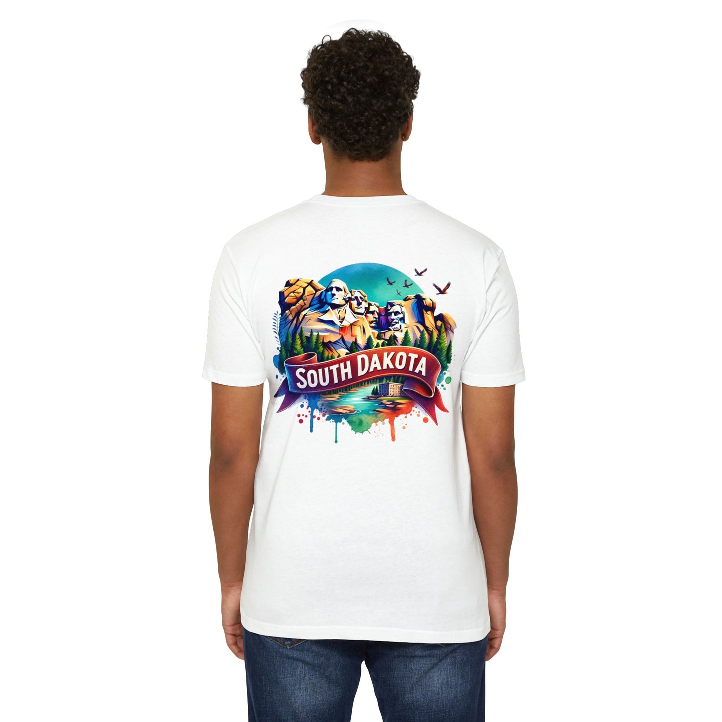 South Dakota Mount Rushmore T-Shirt — Retro Watercolor State Souvenir