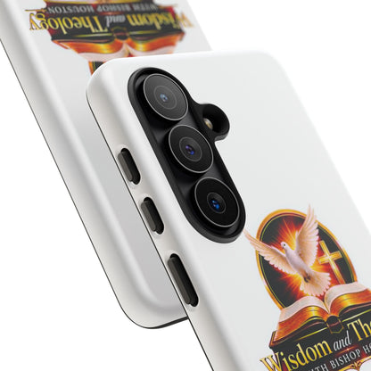 Wisdom and Theology Phone Case — Christian Dove & Cross Protective Tough Case