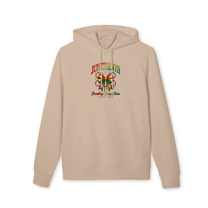 Juneteenth Bow Hoodie — "Breaking Every Chain" Celebration Sweatshirt