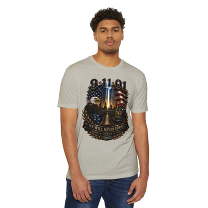 9/11 We Will Never Forget Memorial T-Shirt
