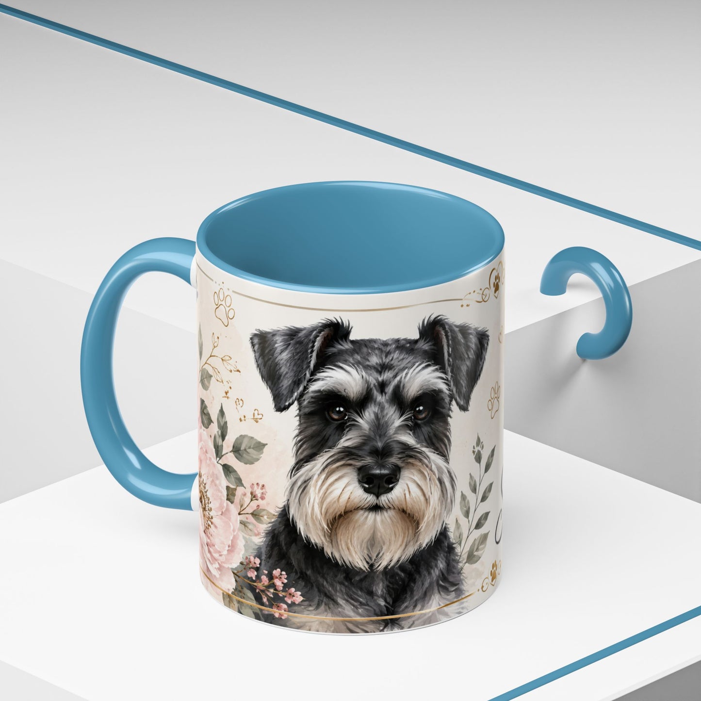 Miniature Schnauzer Coffee Mug — "Life Is Better With a Miniature Schnauzer" Accent Ceramic Mug