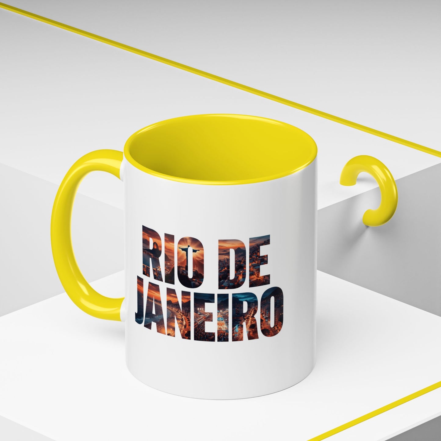 Rio de Janeiro Accent Coffee Mug — Scenic Typography Coffee Mug (11/15oz)