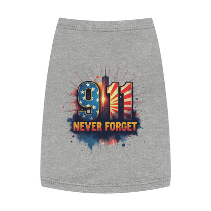 9/11 Never Forget Pet Tank Top — Patriotic Memorial Dog Shirt