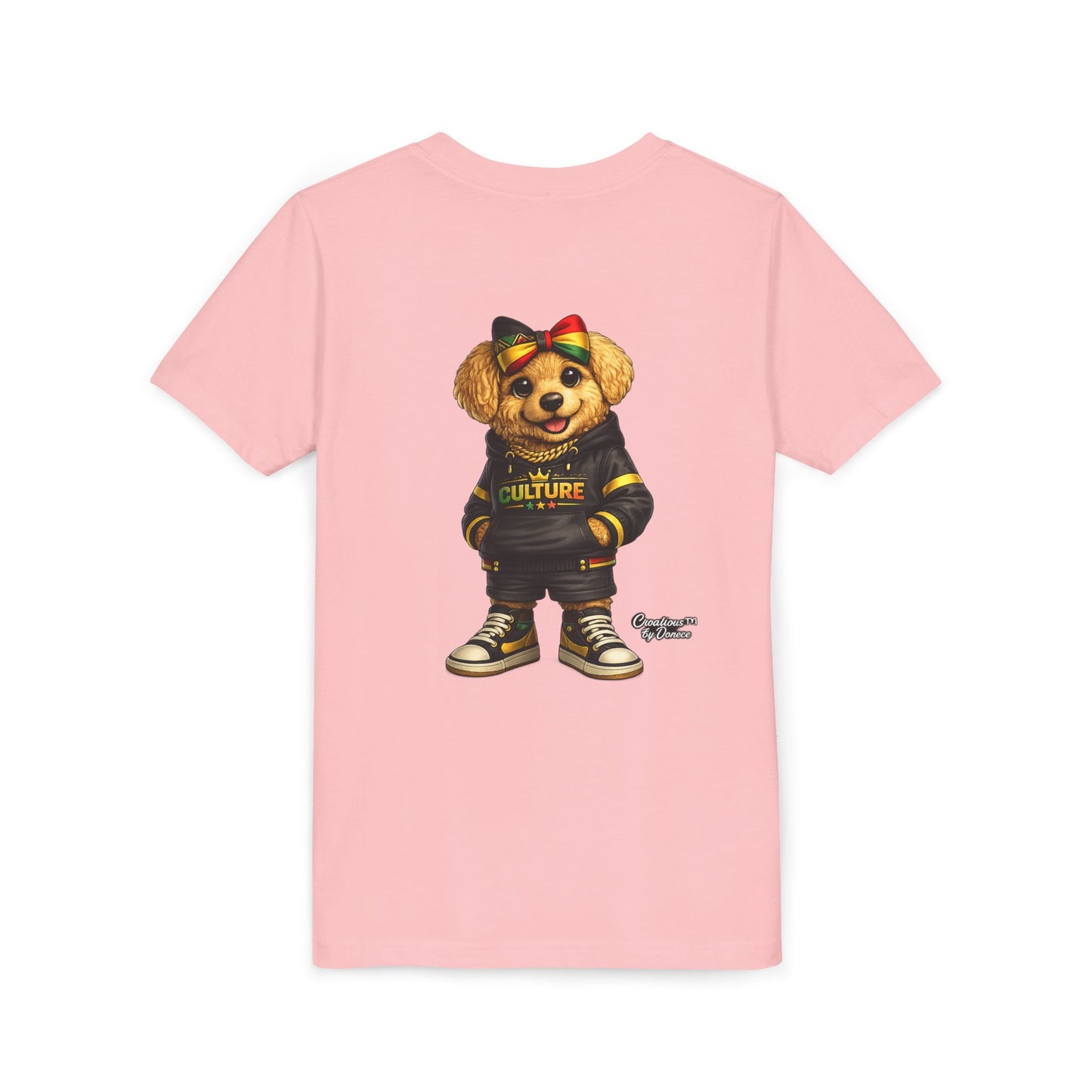 Youth Tee — Cute Rasta Bear "Culture" Graphic Kids T-Shirt