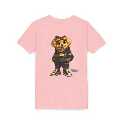 Youth Tee — Cute Rasta Bear "Culture" Graphic Kids T-Shirt