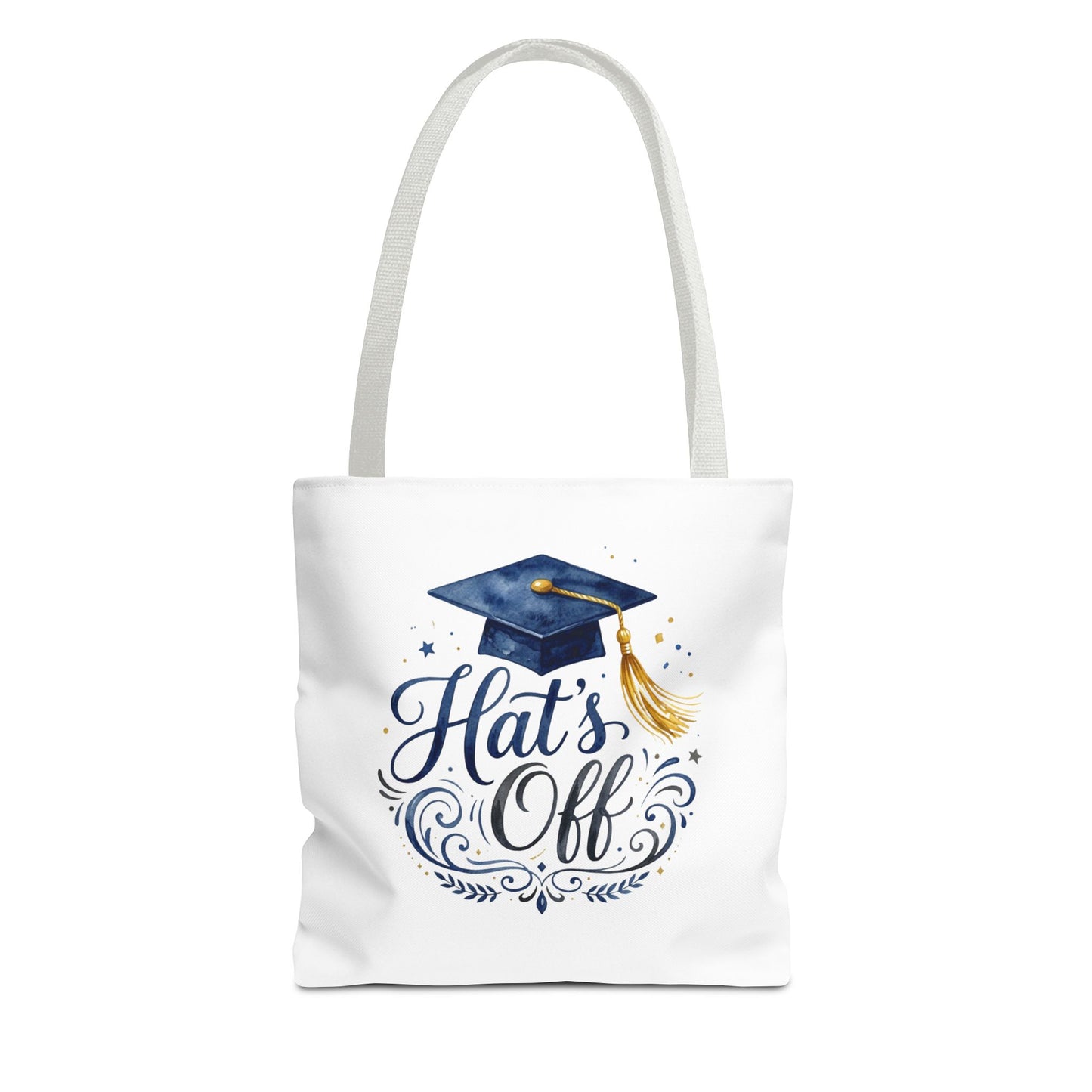 Graduation Tote Bag "Hats Off" — Cap & Tassel Celebration Tote