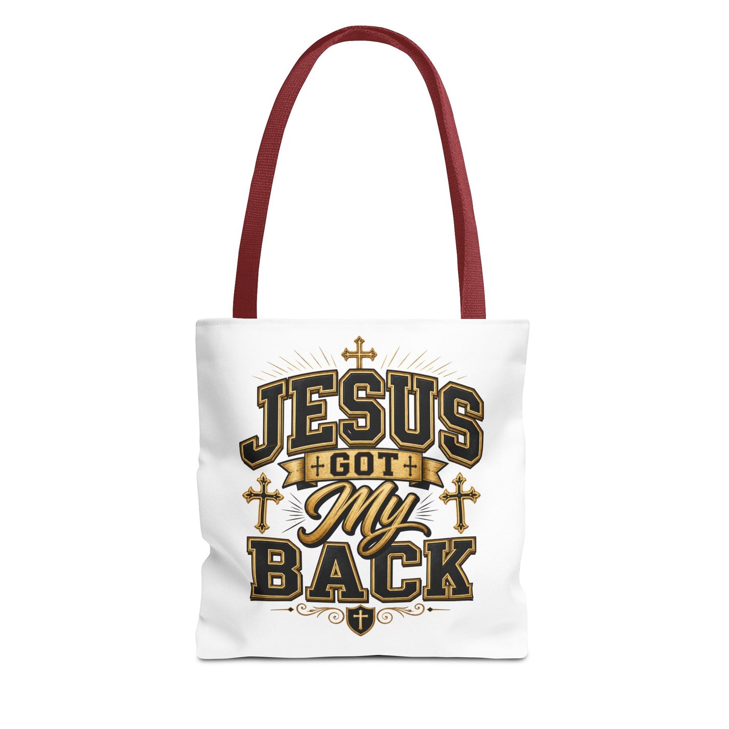 Jesus Got My Back Tote Bag — Faith-Based Christian Inspirational Carryall