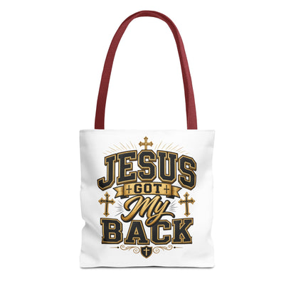 Jesus Got My Back Tote Bag — Faith-Based Christian Inspirational Carryall