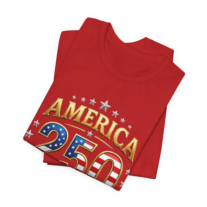 America 250 T-Shirt — Built by Generations 1776–2026 Patriotic Tee