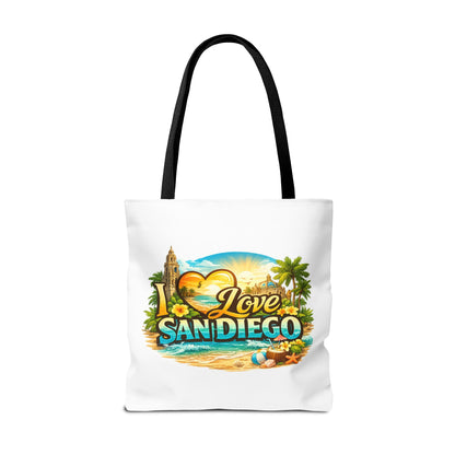 San Diego Tote Bag - "I Love San Diego" Beach City Souvenir