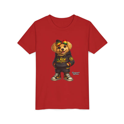 Youth Tee — Rasta Teddy "Black Excellence" Graphic Shirt