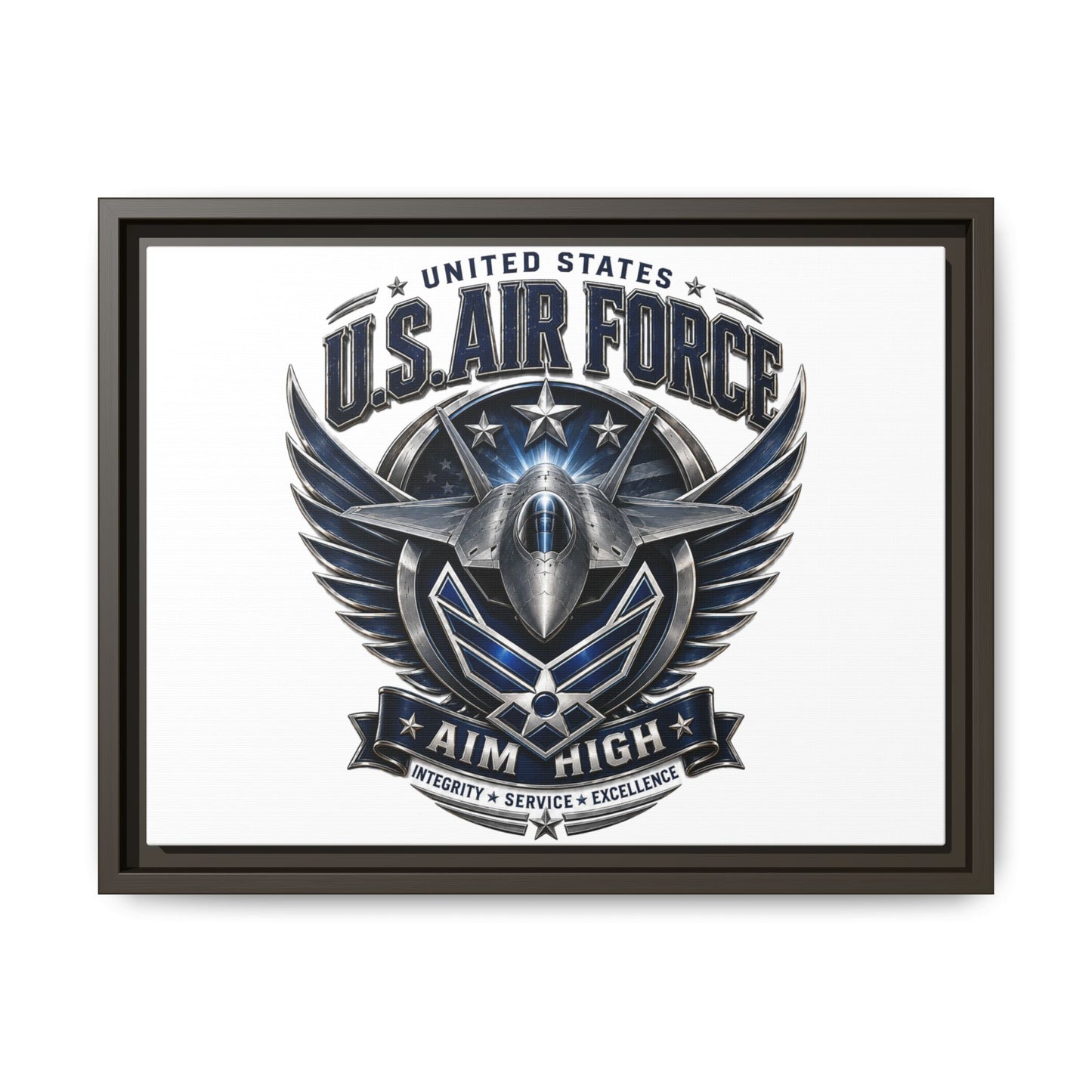 U.S. Air Force 'Aim High' Framed Canvas Print