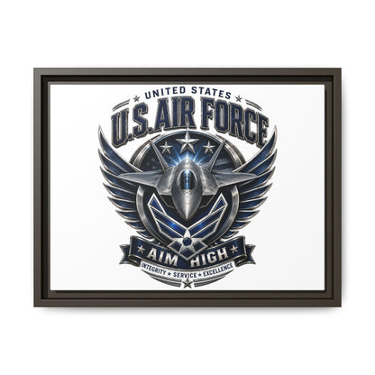 U.S. Air Force 'Aim High' Framed Canvas Print