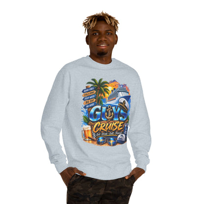 Guys Cruise Sweatshirt – Men’s Cruise Vacation Graphic Crewneck