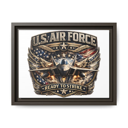 U.S. Air Force Framed Canvas Print – "Ready to Strike" Military Wall Art